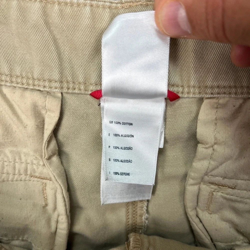The North Face Mens Beige Cargo Shorts Size 32 Casual Flap Pocket Outdoor Hiking